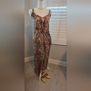 Banana Republic snakeskin pattern jumpsuit